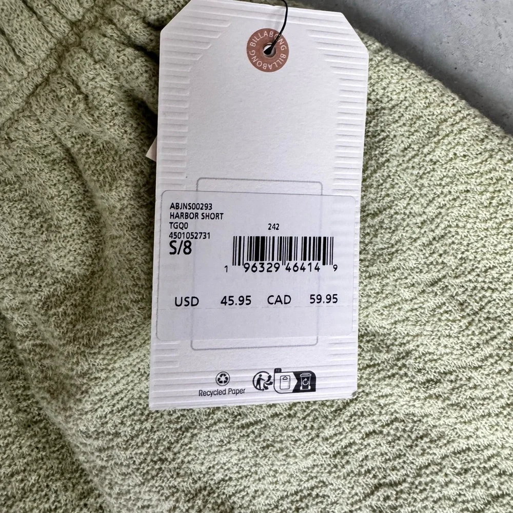 NWT Billabong Harbor Tank and Short Matching Set Size Small